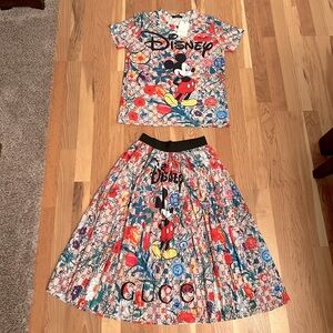 Gucci Disney Coordinated Skirt Set (top and skirt included)